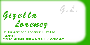 gizella lorencz business card
